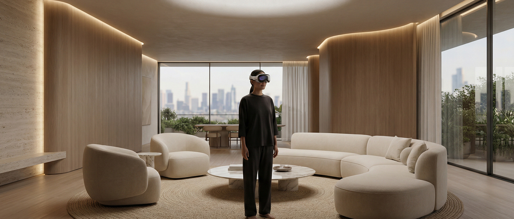 Interactive 360 VR rendering of a space