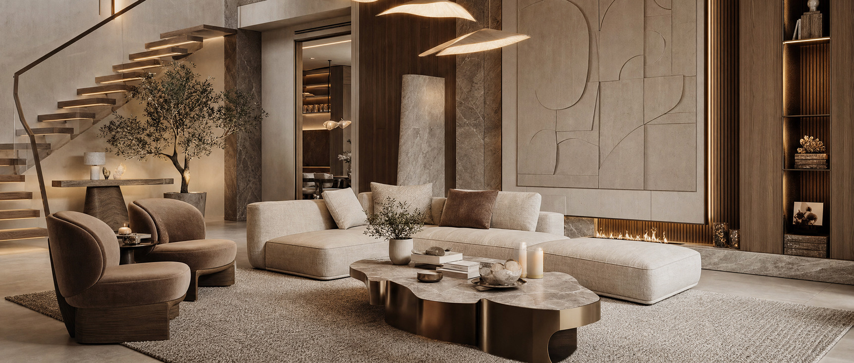3D interior visualization created at Monkey Studio