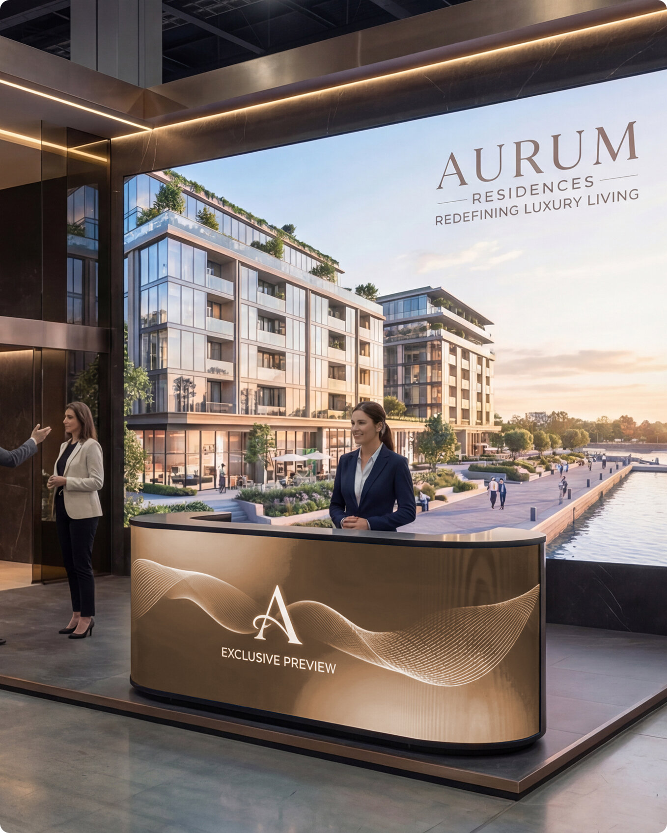 Visual designed for a large format LED screen and a digital facade